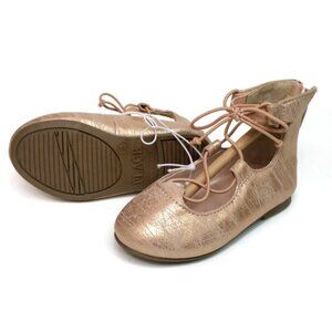 Childrens Place Girls Sandals Shoes Size 4 Toddler Rose Gold Sparkle Zip Back